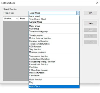 Astro Clock Functionlist