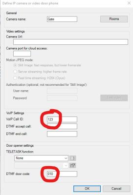 Camera VoIPID+DTMF